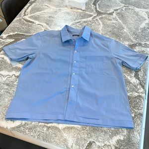 Rene Lezard short sleeved button up dress shirt